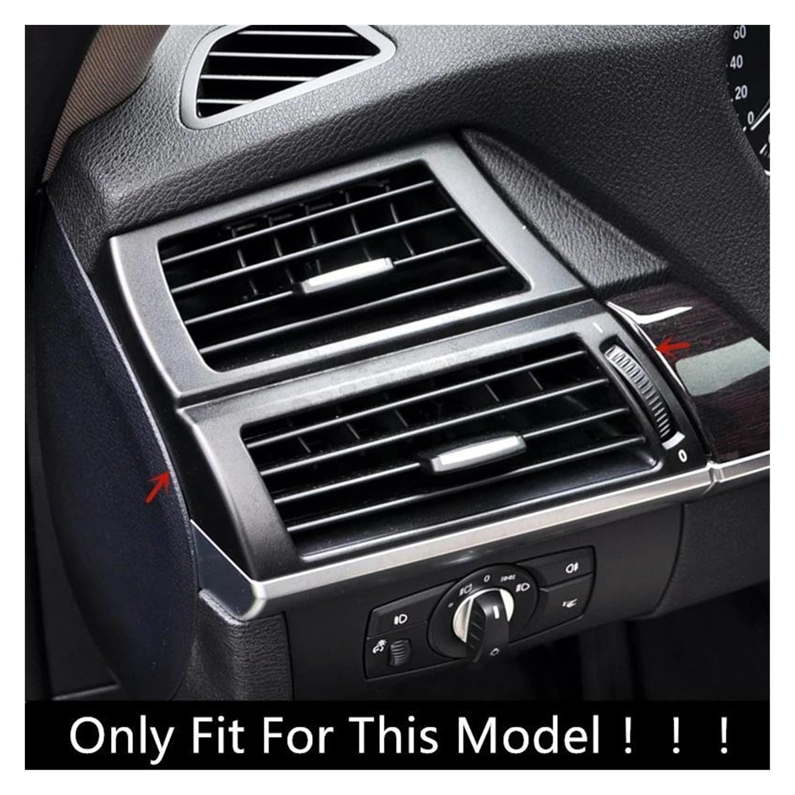 decoraciones interiores coche Lado del tablero coche para aire acondicionado, decoración marco de ventilación, embellecedor para X5 E70 X6 E71, pegatinas cubierta salida