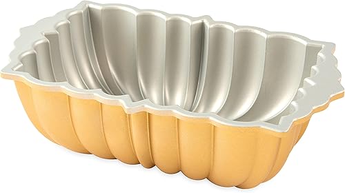 Miniatura 7 de Nordic Ware Sartén para pan estriada clásica, 6 tazas, dorado