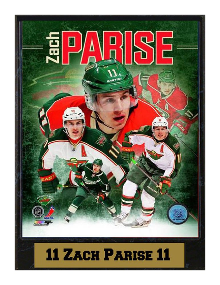 Encore Select 513-53 NHL Minnesota Wild Zach Parise Logo Plaque, 9-Inch by 12-Inch