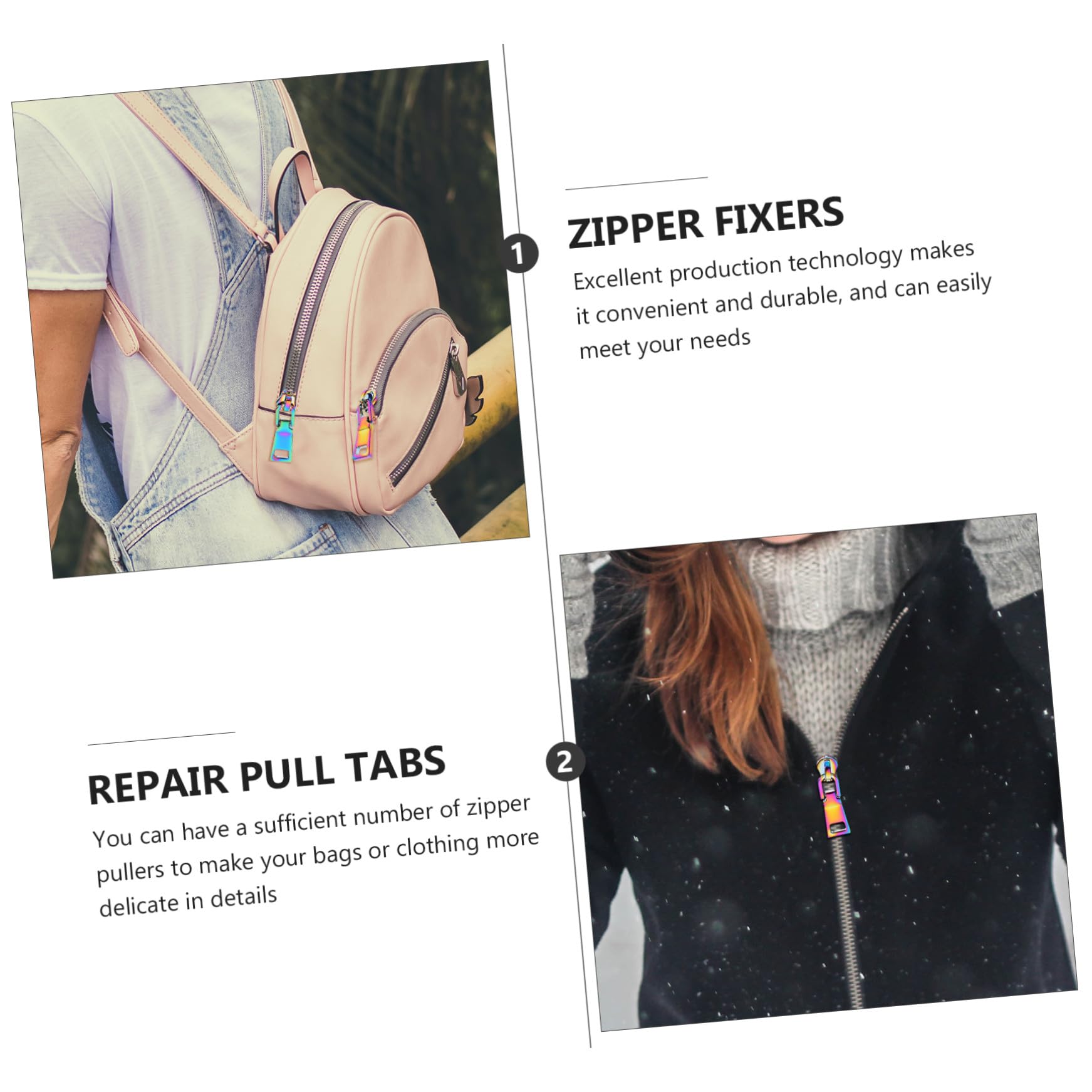 SHINEOFI 30piezas Coloridos Tiradores De Cremallera Metálicos Para Equipaje y Mochilas Accesorios Prácticos De Reemplazo Para Ropa y Manualidades