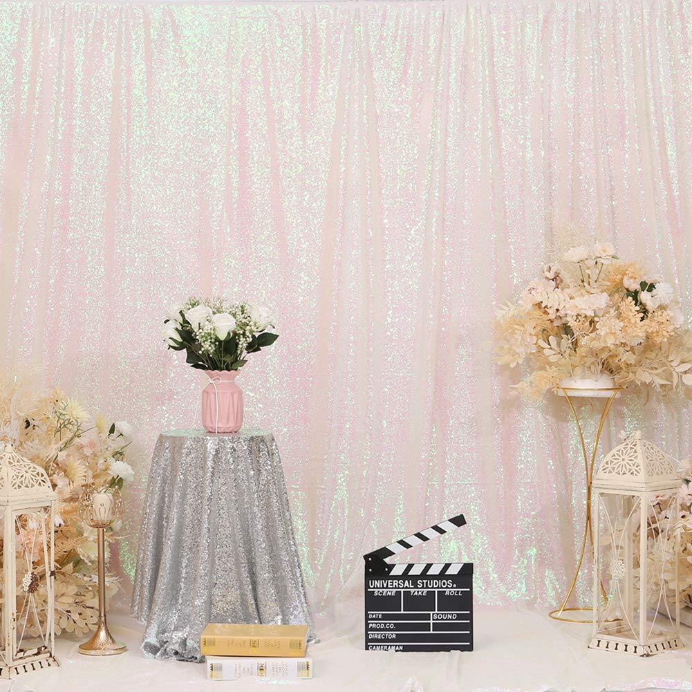 Sequin Backdrop 183x243cm Iridescent Shinny Sequin Photography Backdrop Party Prom Wedding Youtobe Banquet Photo Background (6x8 feet) — view 117
