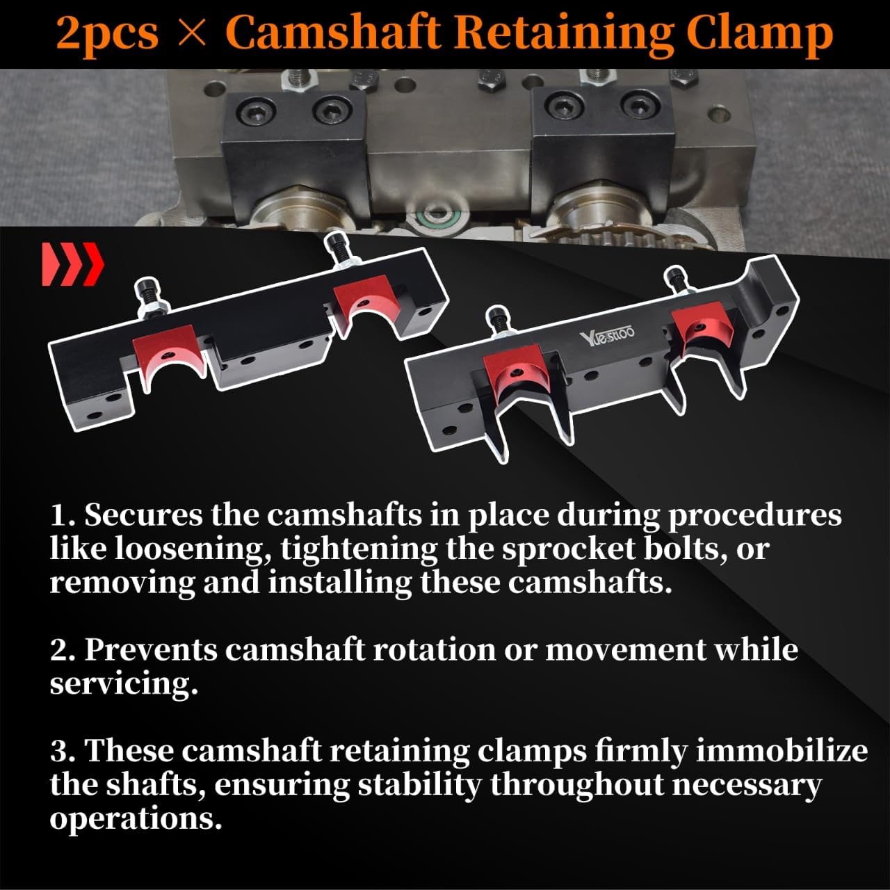 Camshaft Locking Alignment Timing Tool Kit, Compatible with Mercedes Benz M133 M260 M264 M270 M274 1.6L V4 A Class and B Class Engine, 15pcs Set with Carrying Case & Gloves