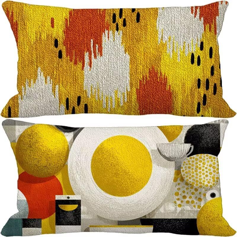 Housses de coussin 60x80 jaune imperméables pour sublimer votre salon de jardin cet été
