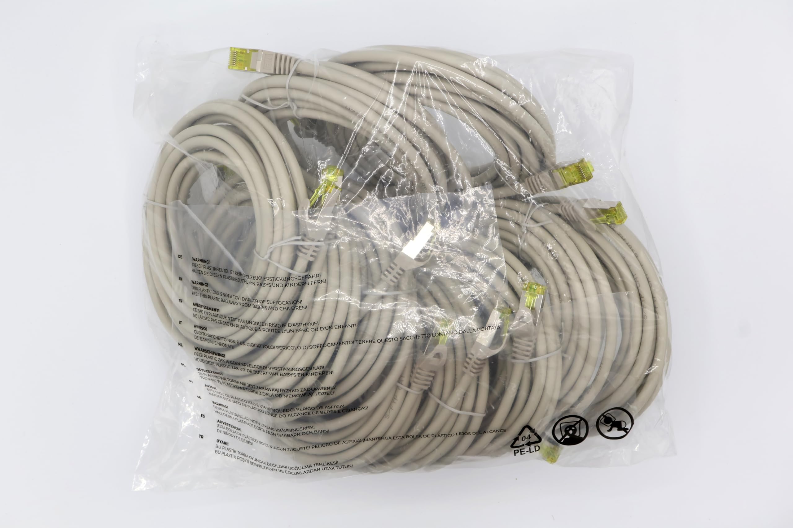 1aTTack.de Cat.7 network cable 0.5 m black pack of 5 Cat7 Ethernet cable network LAN cable raw cable 10 Gb s SFTP PIMF LSZH set patch cable with Rj 45 plug Cat.6a — view 83