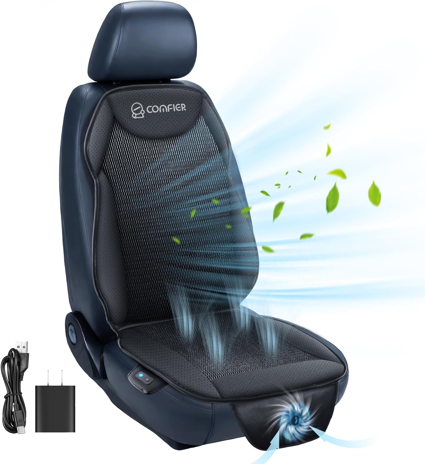COMFIER 12V Cooling Car Seat Cover for Front Seats