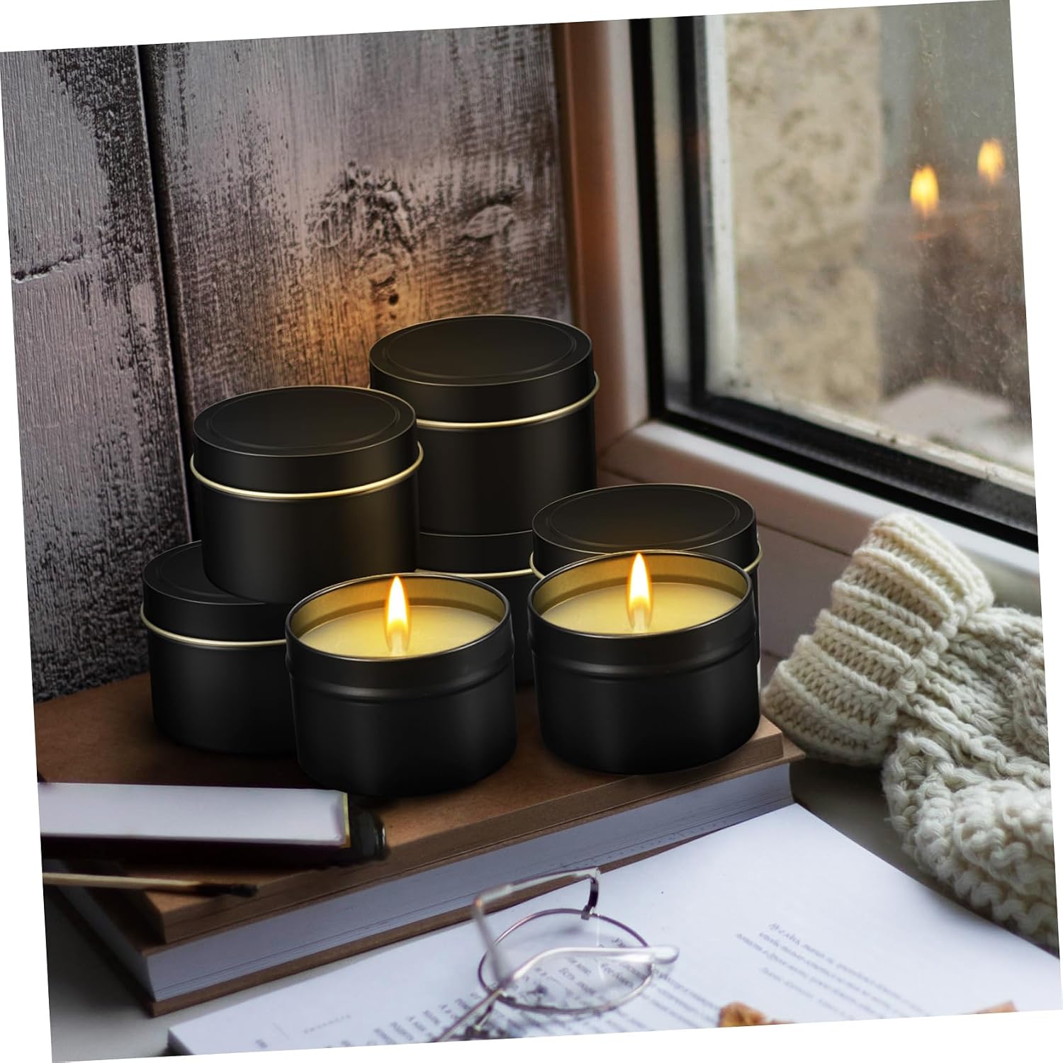 DIY Candle Making Empty Tinplate Candle Jars Lids Storage Container
