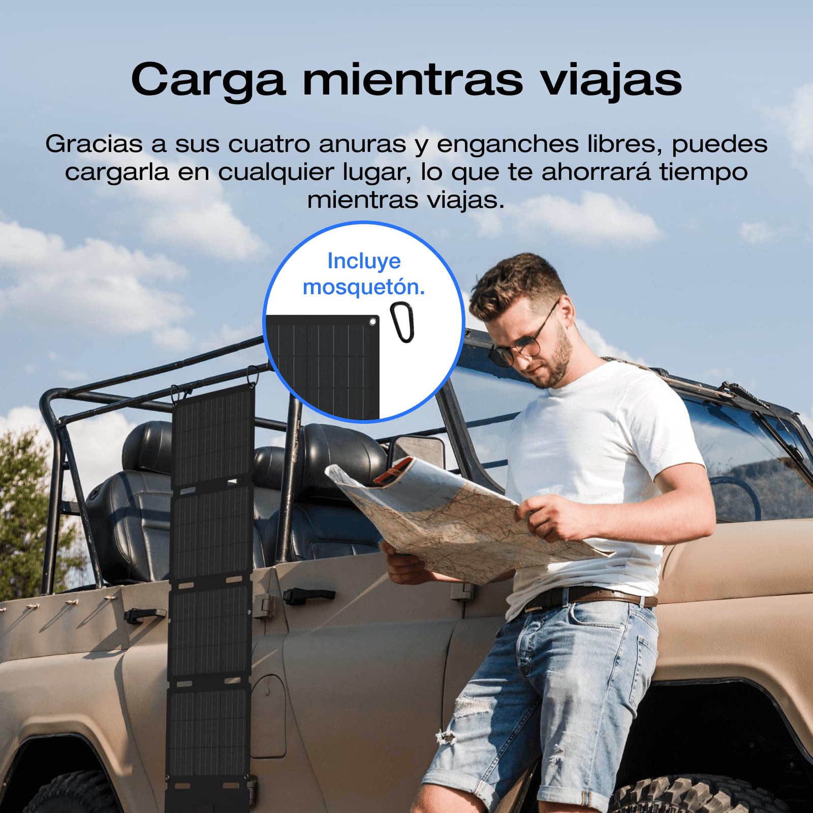 Generador solar portátil EF EcoFlow RIVER 3 245 Wh con panel solar de 45 W | Batería LiFeP04, salida 600 W, SAI en <10 ms, Generador solar un 30% más compacto para la Electricidad de Emergencia, Camping