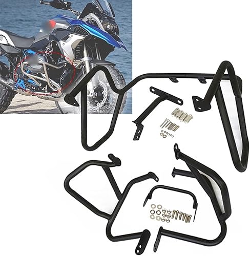 Vista 3 de Drop Protection for BMW R1200GS R1200 GS R 1200 GS 2014-2017 Motorcycle Upper&Lower Bumper Crash Bar Engine Guard Protector Bumper (Color Black2)