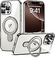 Vista 165 de Funda compatible con iPhone 12 con soporte de anillo magnético invisible [compatible con Mag-Safe] [Protector completo de lente de cámara] Funda