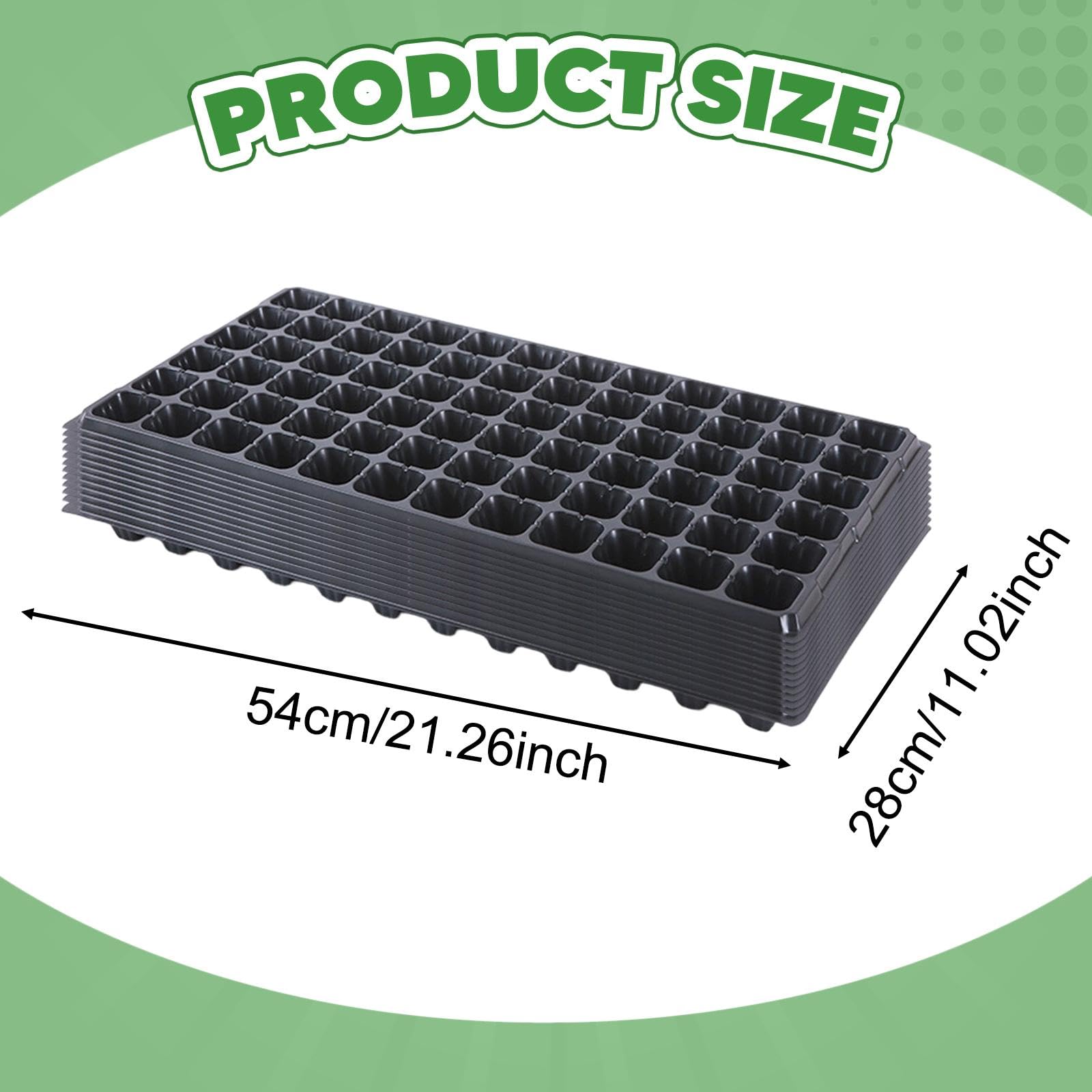 predolo 12 Vassoio Germinazione per Piantine da con Griglia, Vasi per Semina con Foro di drenaggio, Semenzaio, Mini Serra, Vaso di Propagazione per Frutta, Coltivazione da Interni ed Esterni, 72 Celle