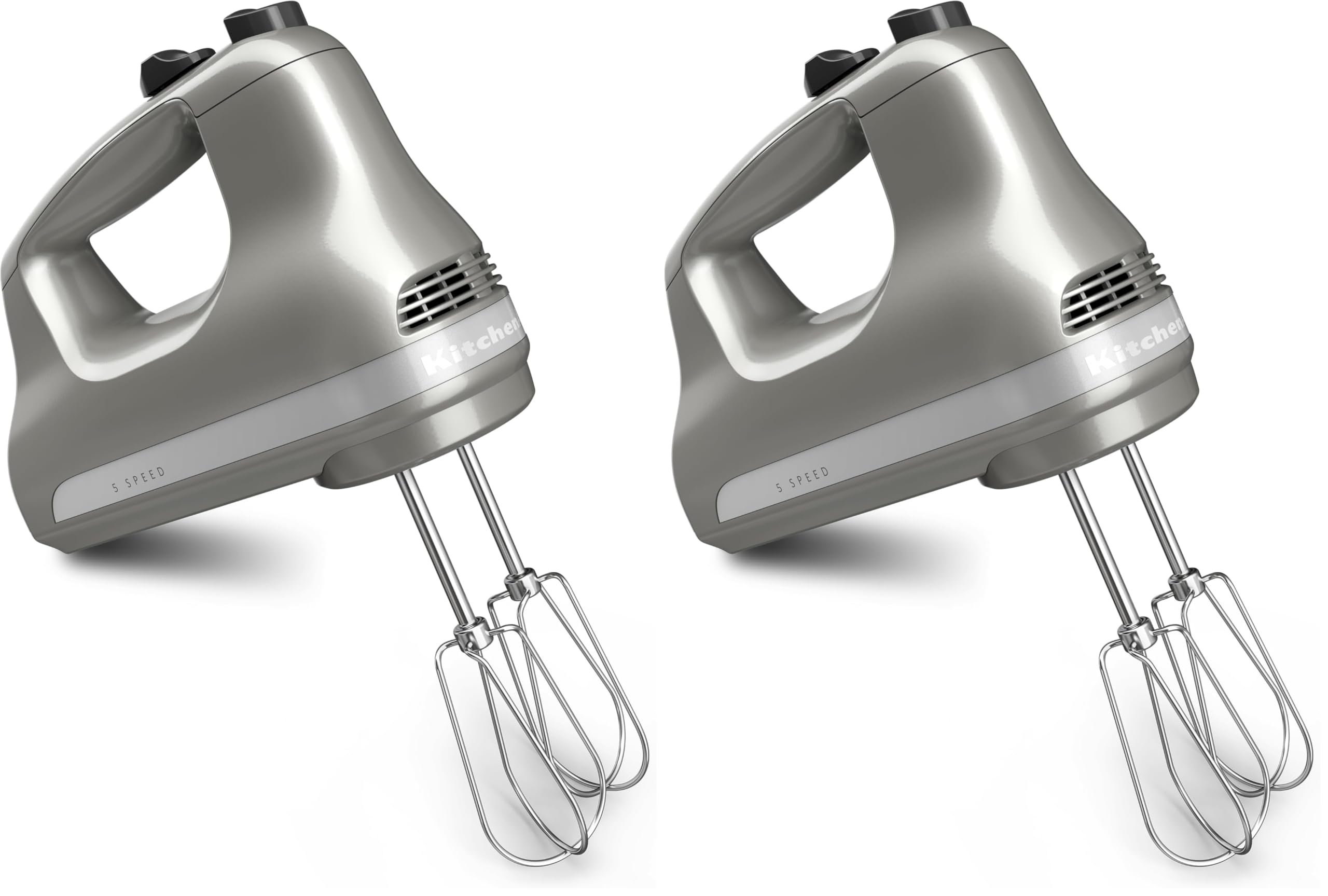 KitchenAid 5-Speed Ultra Power Hand Mixer - KHM512, Contour Silver (Pack of 2)
