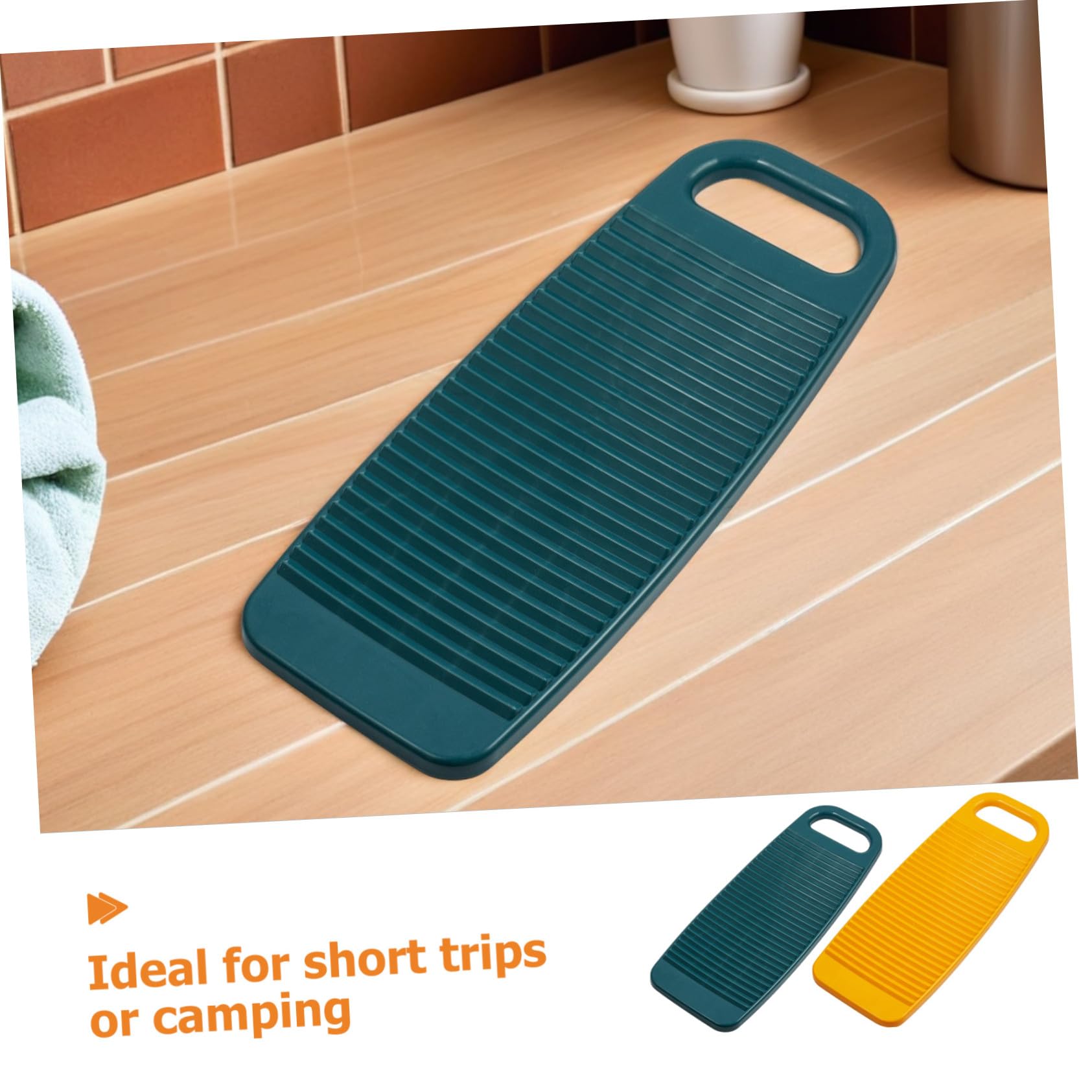 2 Pièces Planche à Laver à Main Plastique Antidérapante Planche à Laver Compacte et Légère pour Linge Domestique pour Voyage Camping et Usage Quotidien