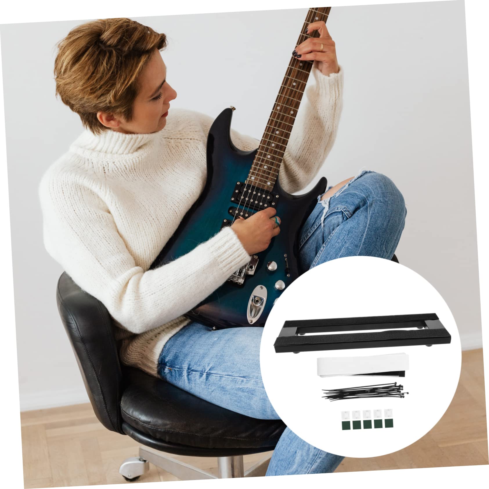 GALPADA 1Set Electric Guitar Effects Pedal Mounting Bracket Durable Accessory for Pedalboards for Practice Stage Performance