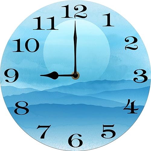 Miniatura 6 de Reloj de pared de baño para cachorros, funciona con pilas, silencioso, sin tictac, reloj redondo decorativo para el hogar, cocina, sala de estar,