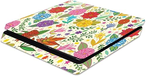 MightySkins Skin compatible con Sony PS4 Slim Console - Flower Garden Funda protectora de vinilo duradera y única Fácil de aplicar, quitar y