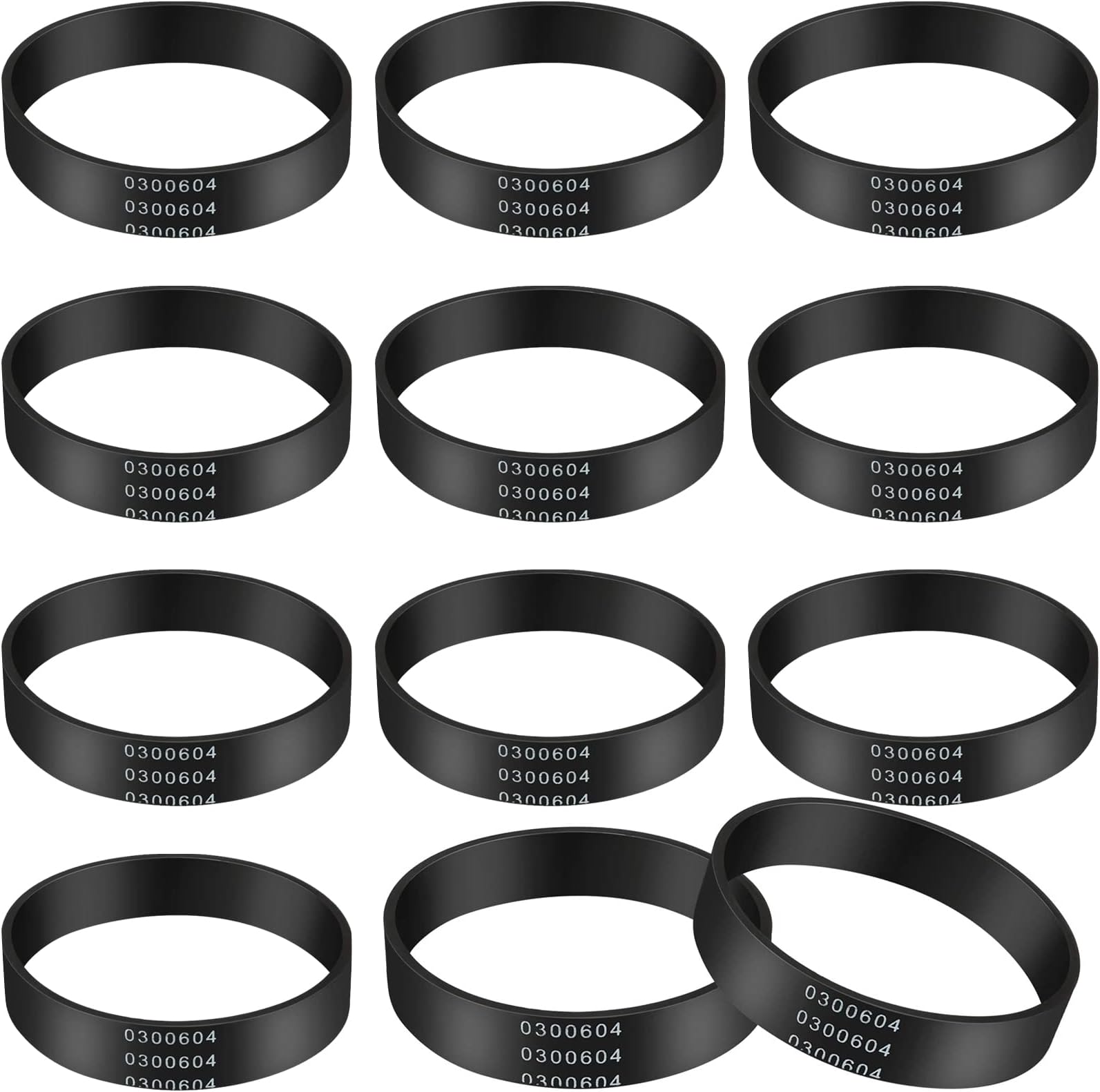 Honoson 12-Pack Vacuum Belt 0300604 Replacement Belts For Oreck XL Upright Vacuum Cleaner