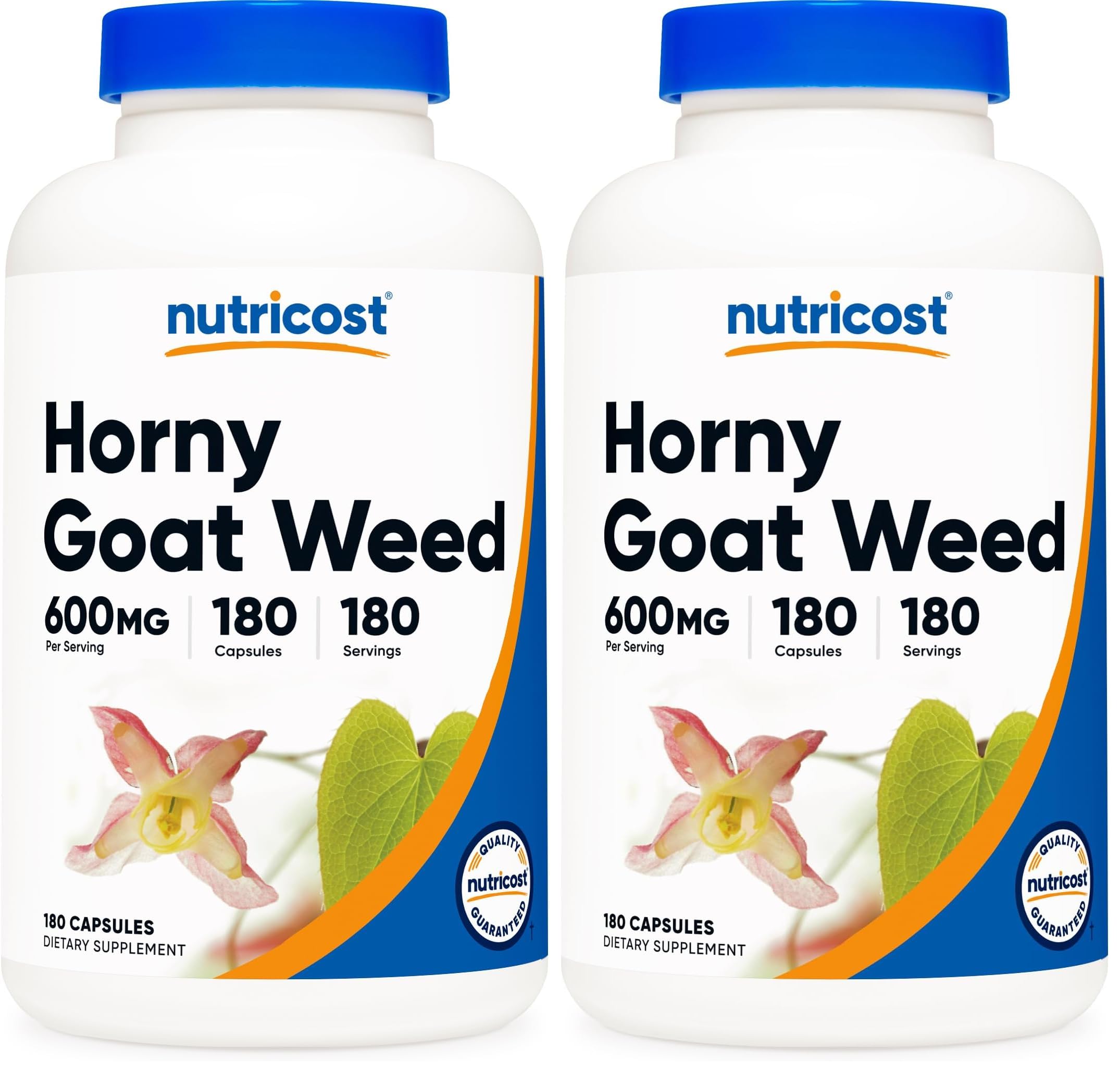 Nutricost Horny Goat Weed Extract (Epimedium) 180 Capsules (Pack of 2) 180 Count (Pack of 2)