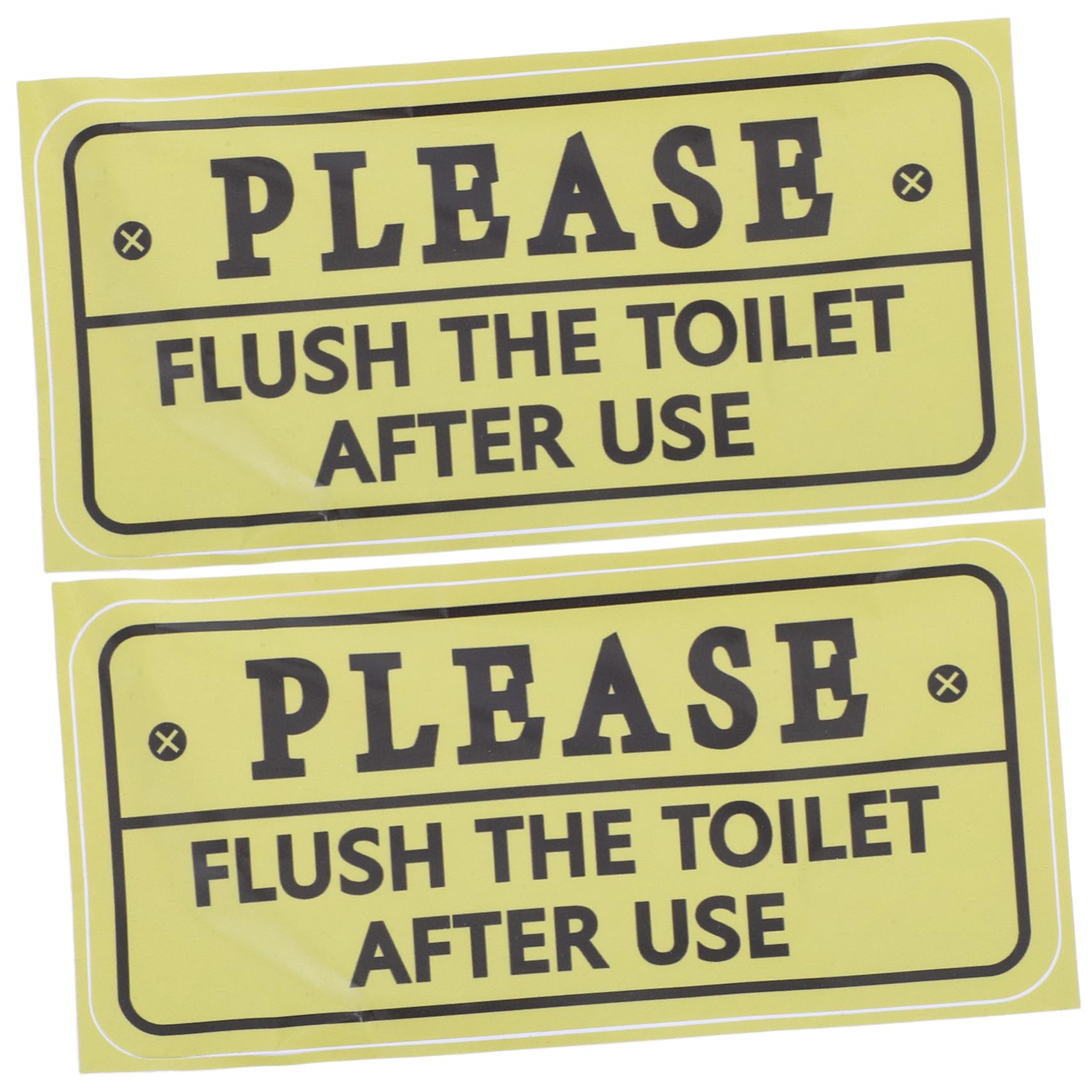 Uonlytech 2pcs Flush Toilet Reminder Decal Bathroom Etiquette Sticker for Home Office Public Restrooms Promotes Cleanliness and Easy Removal