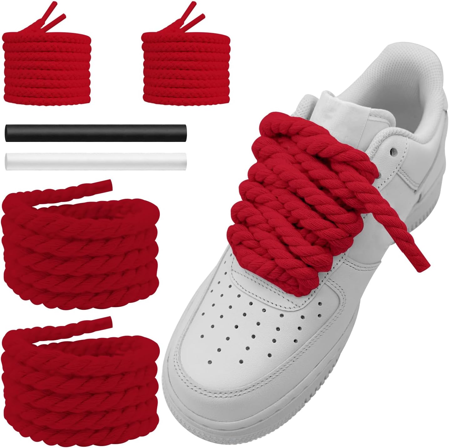 black air force 1 with red laces