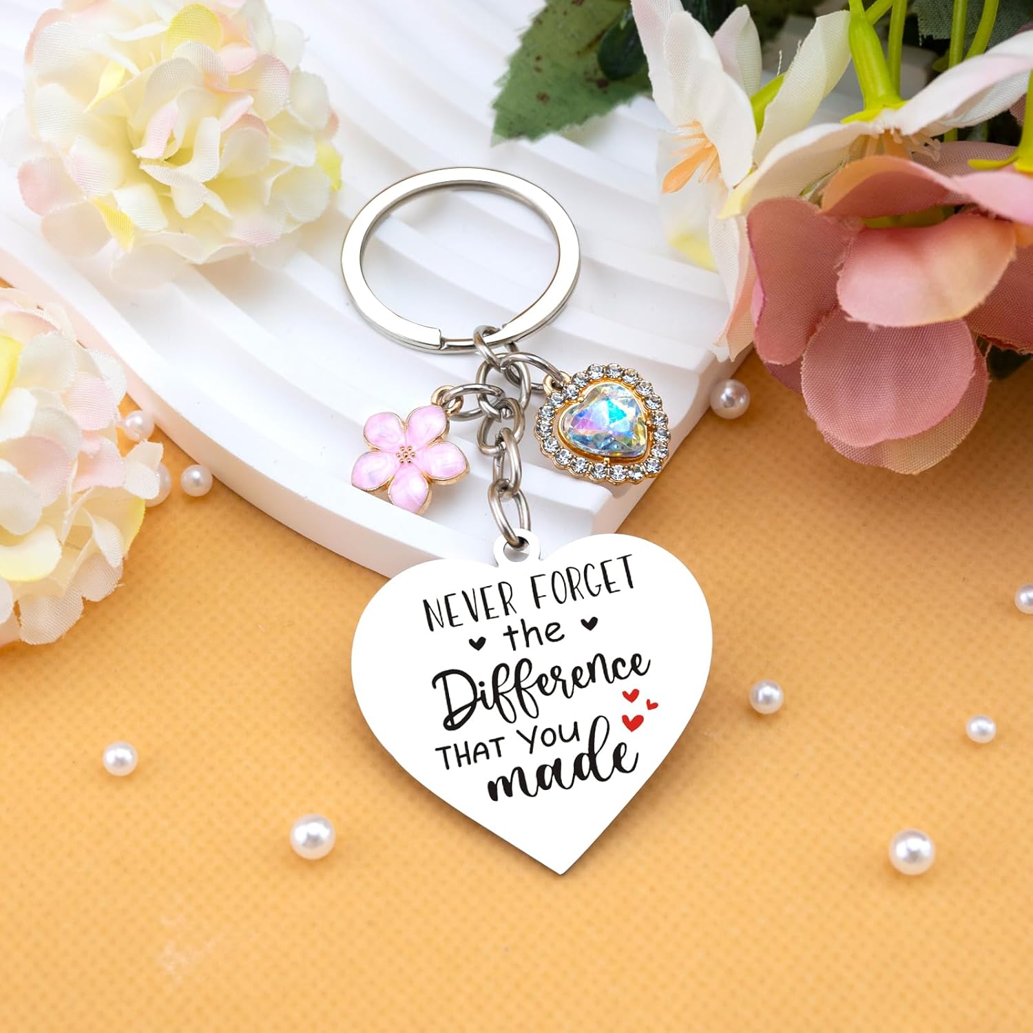 Best Christmas Gifts 2025 Goodbye Gifts for Coworkers Women Coworker Leaving Gift for Women Best Christmas Stocking Stuffers Cute Work Besties Keychain for Female Farewell Going Away Gift for Coworker - Image 4