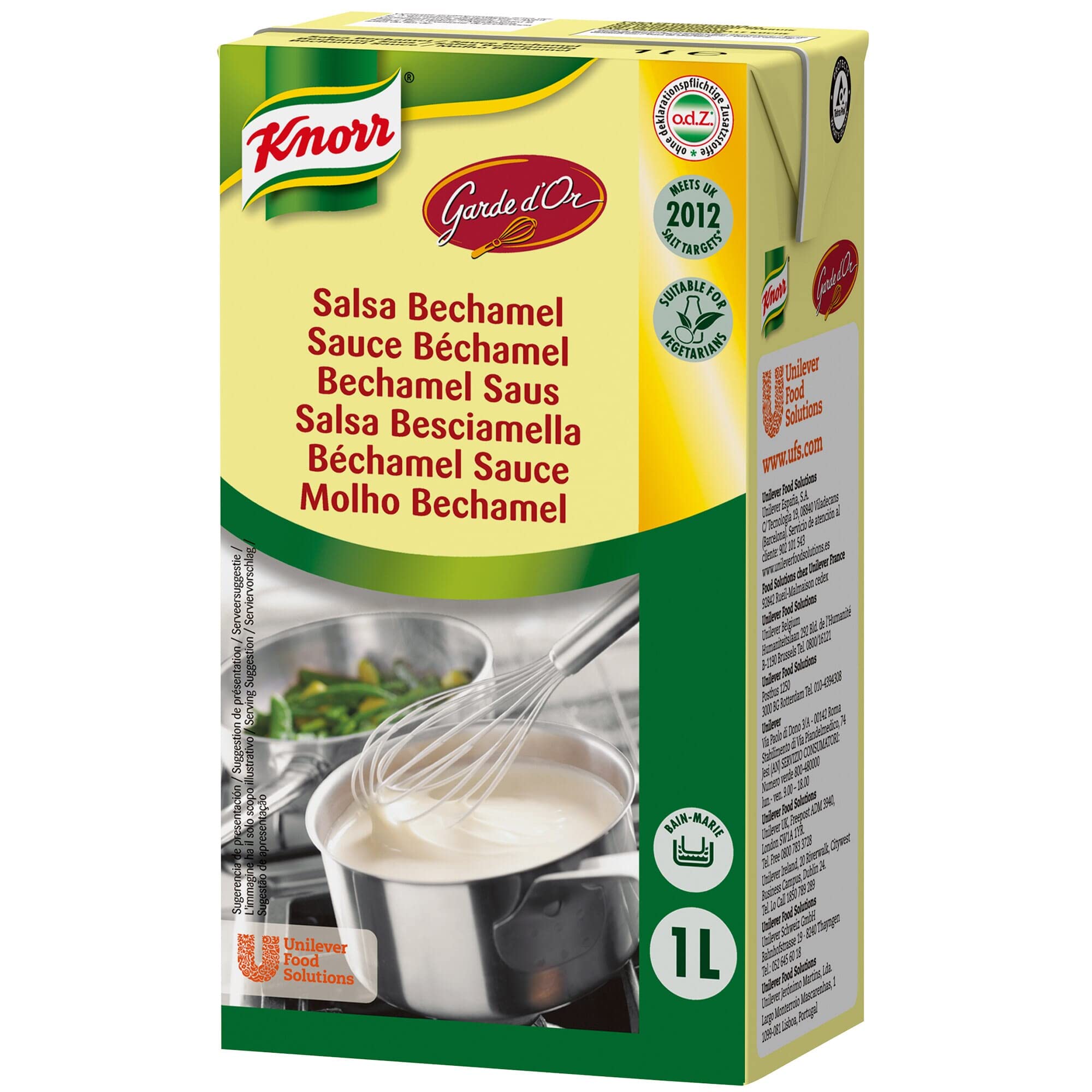 Knorr Garde d'Or Salsa Bechamel 1L Caja de 6