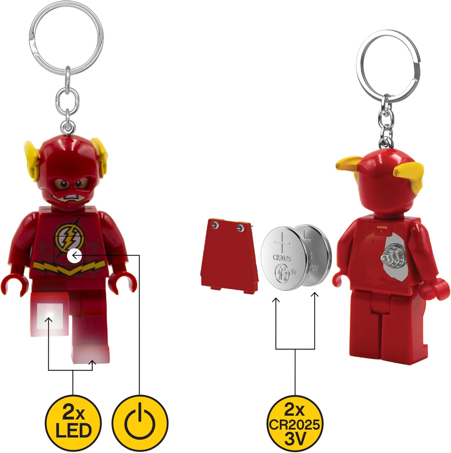 Lego Batman3 Flash DC Super Heroes Batman Keychain Light Inch Tall