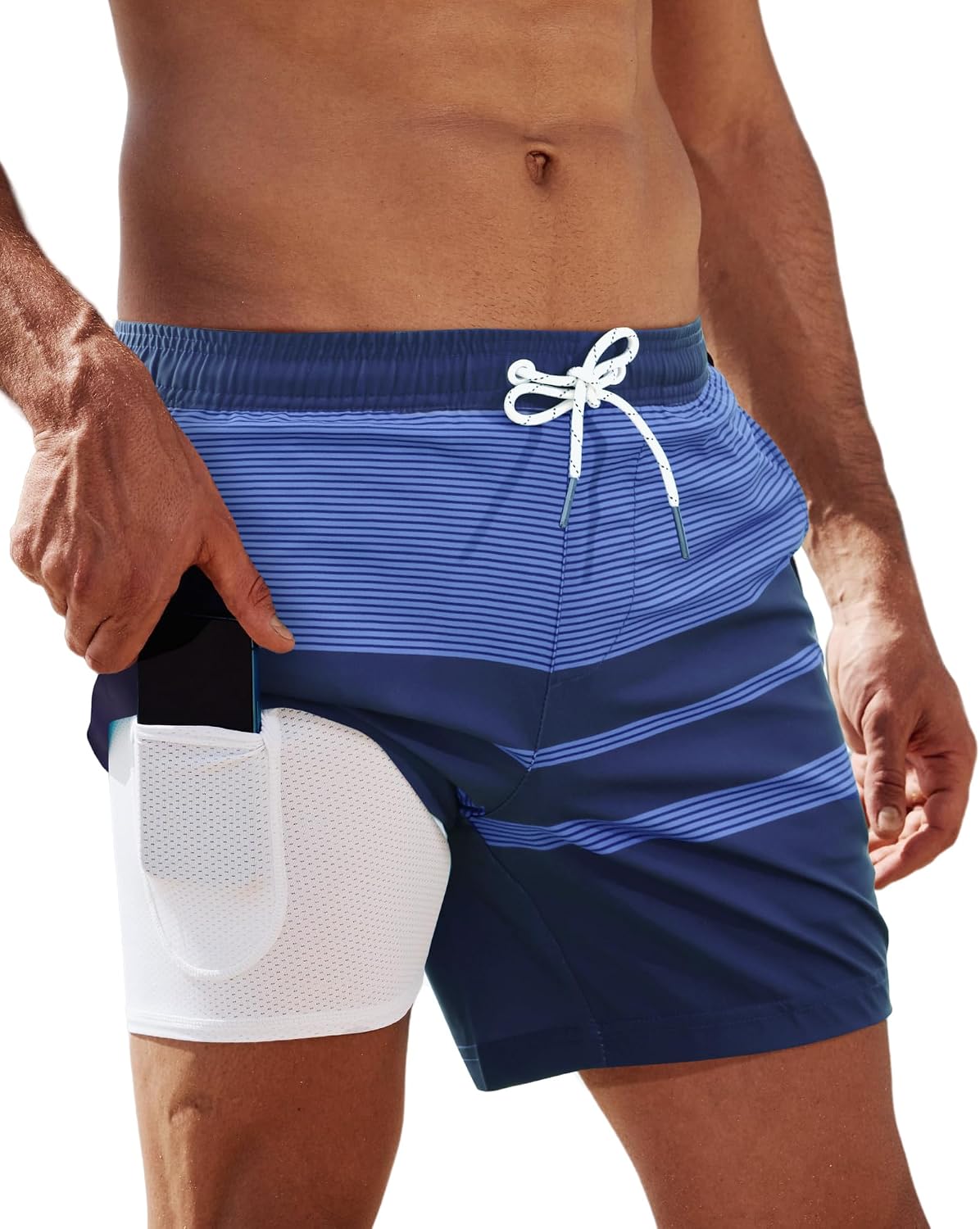 Suwangi Costum Da Bagno Uomo Costume Da Bagno Compressione 2 In 1 Pantaloncini Da Spiaggia Surf Pantaloncini Da Bagno Pantaloncini Boxer 112460989