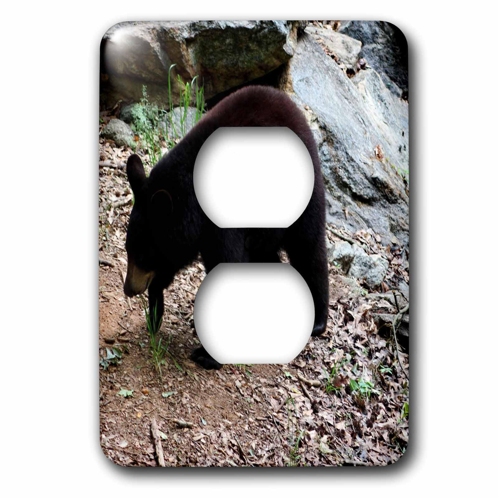 Double prise ours faune sauvage noire 3dRose lsp_63336_6
