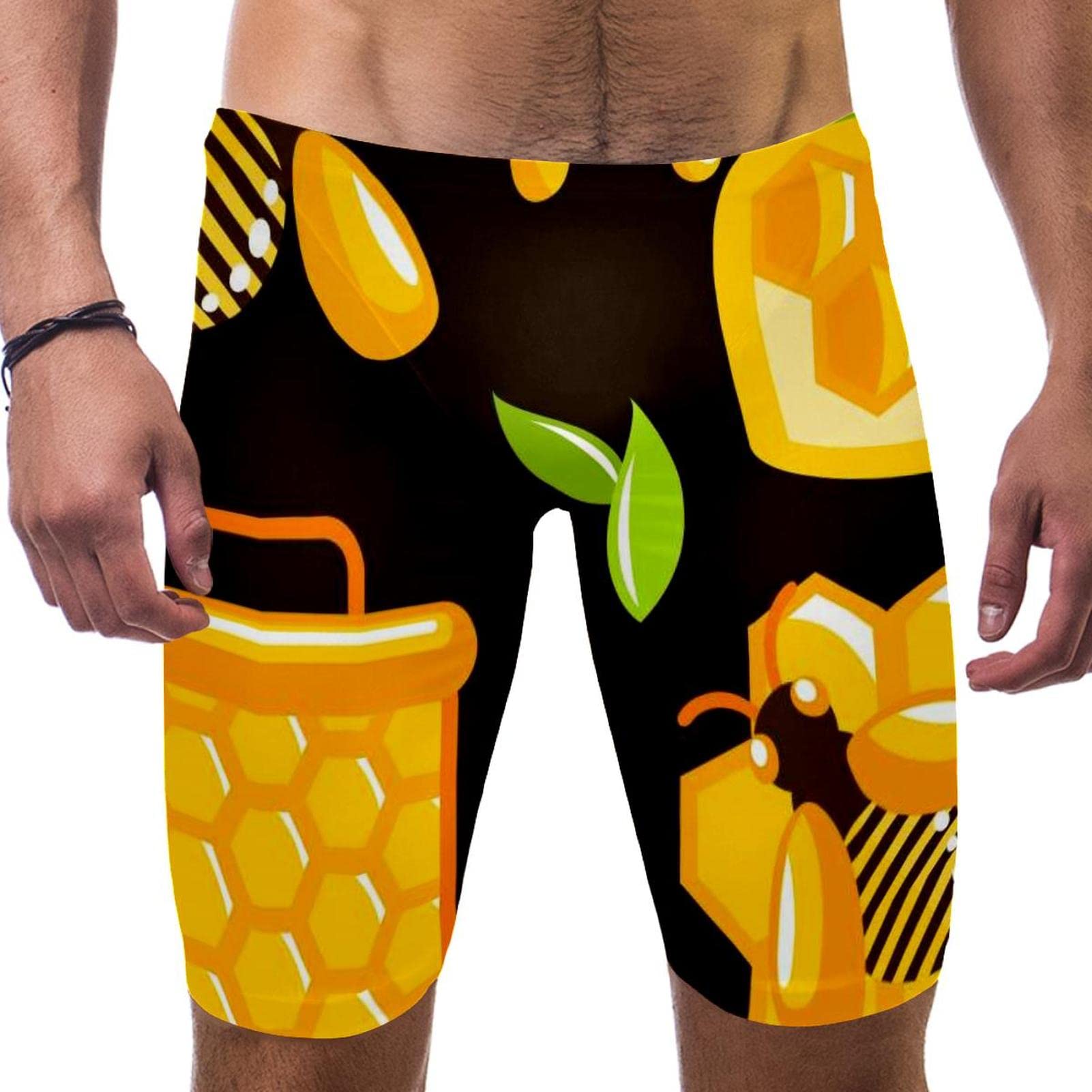 Bañador negro Seamlesspattern para hombre ideal para practicar y competir en natación 7
