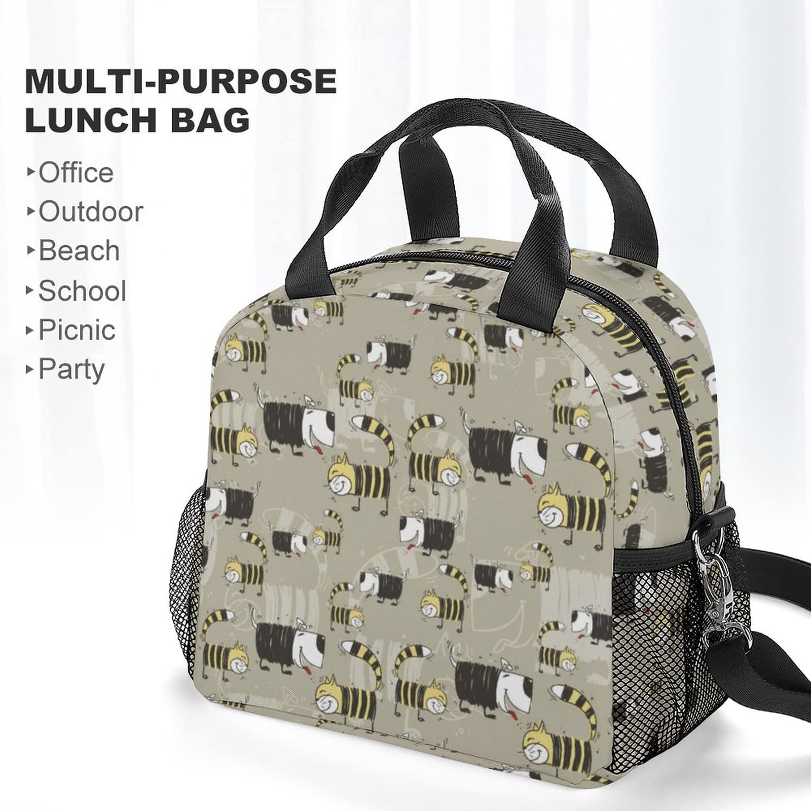 Sac à Déjeuner Isotherme Pour Homme Et Femme, Motif Animal, Sac Fourre