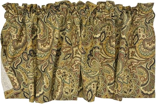 Miniatura 5 de Sweet Pea Linens Manteles individuales en forma de cuña de cachemira amarillo mostaza, marrón y negro, juego de dos