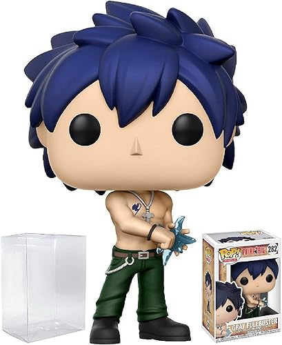 Funko Pop! Anime: Fairy Tail - Figura de vinilo gris Fullbuster (incluye funda protectora de caja pop)