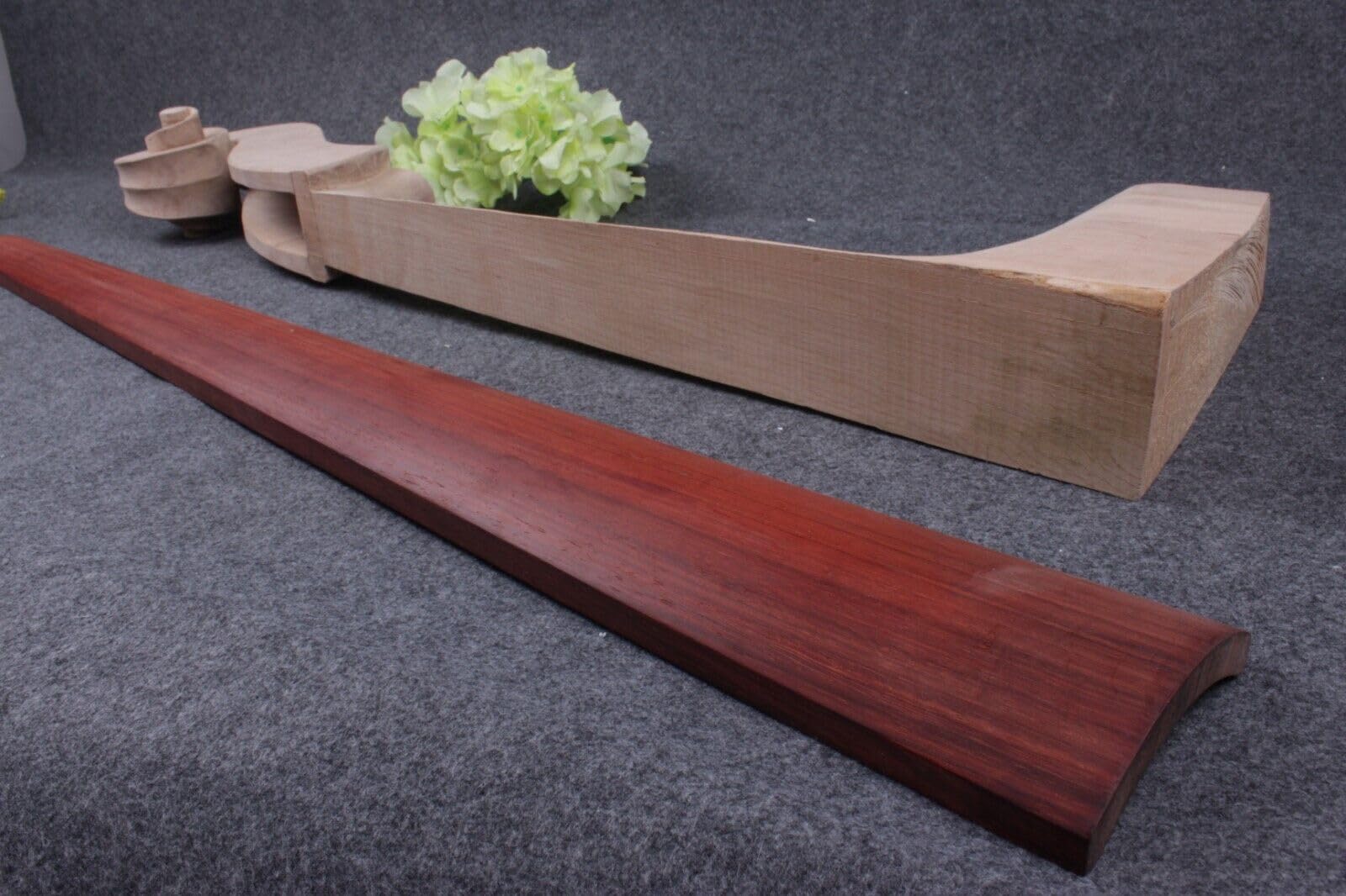 3/4 Verticale Basso Tastiera Palissandro Legno di Acero Bass Neck Head parti contrabbasso (collo+tavola)