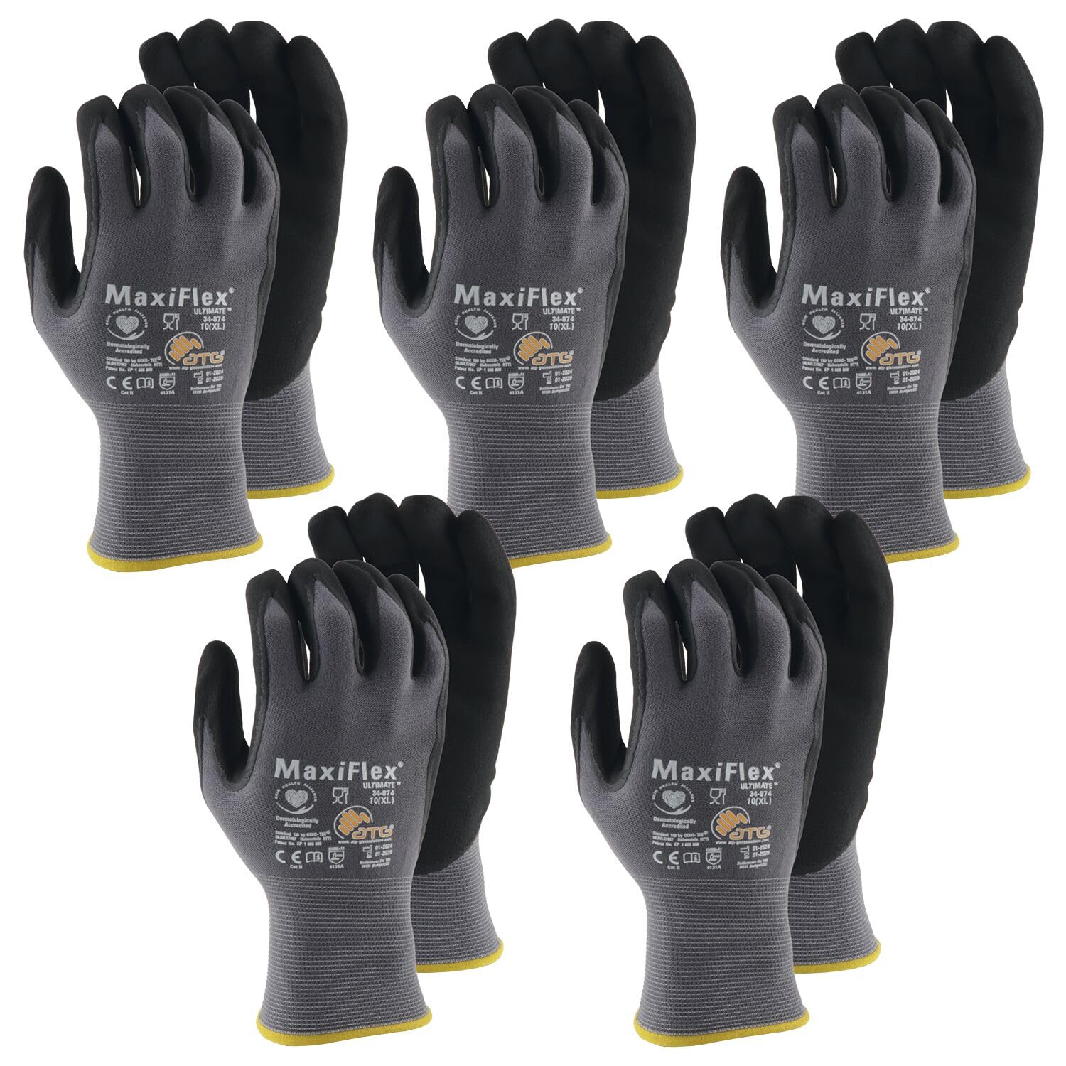 Guantes protectores Maxiflex Ultimate 42-874 ATG de seguridad industrial 10 XL