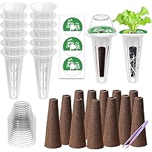 Seed Pod Kit Compatible with Aero Garden and All Brands - Grow Anything Kit for Indoor Garden Hydroponics Growing System with 12 Grow Sponges, 36 Pod Labels, 12 Plant Baskets Domes