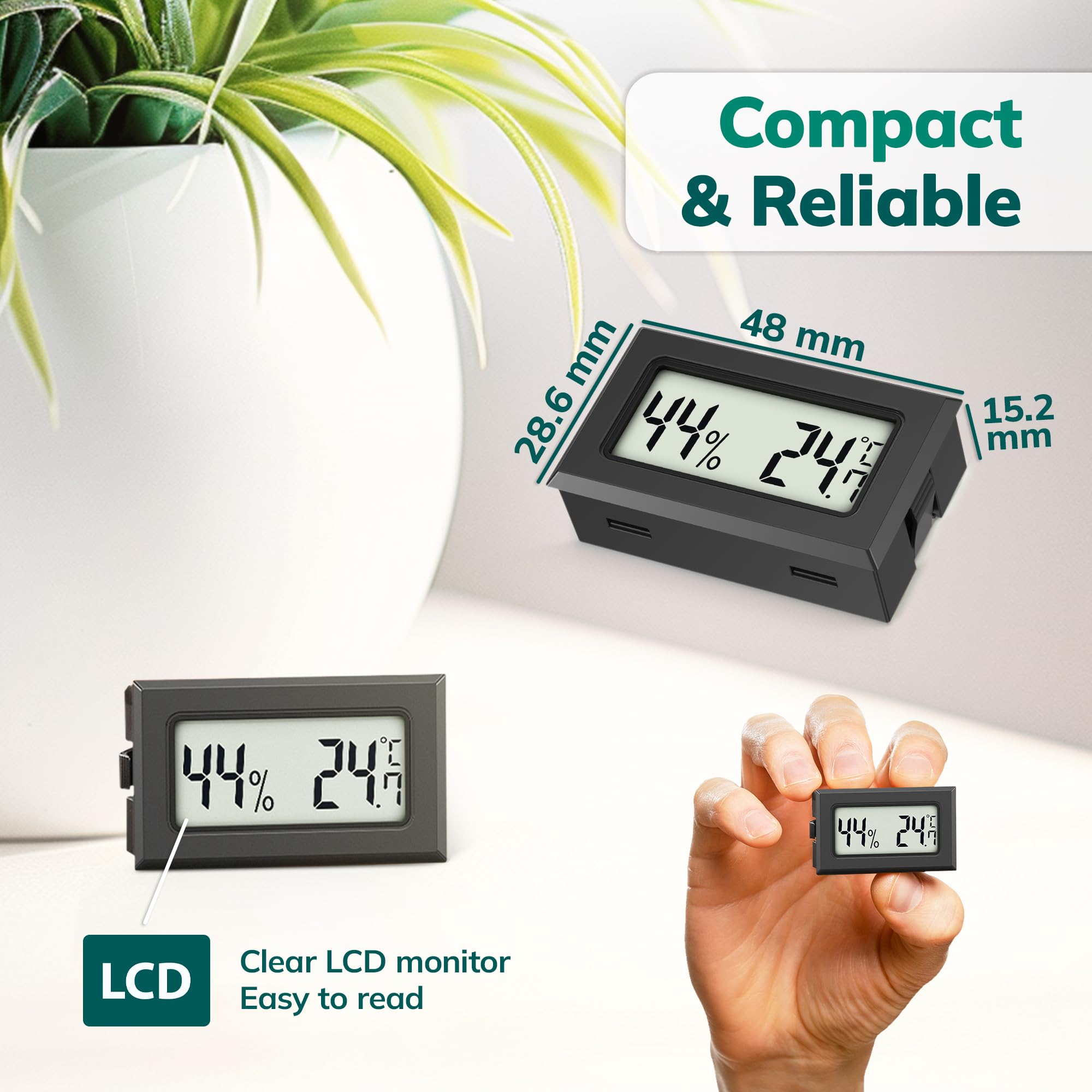 MAVORI® Mini Thermometer & Hygrometer Indoor Digital, 2in1 Indoor Thermometer & Humidity Meter - Image 4
