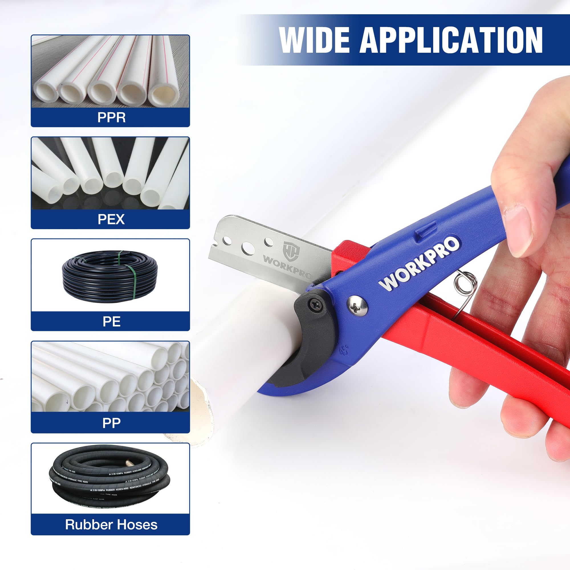 WORKPRO PEX Cutter - Angle Cutting, Durable Design -8 WORKPRO PEX Cutter - Angle Cutting, Durable Design -8