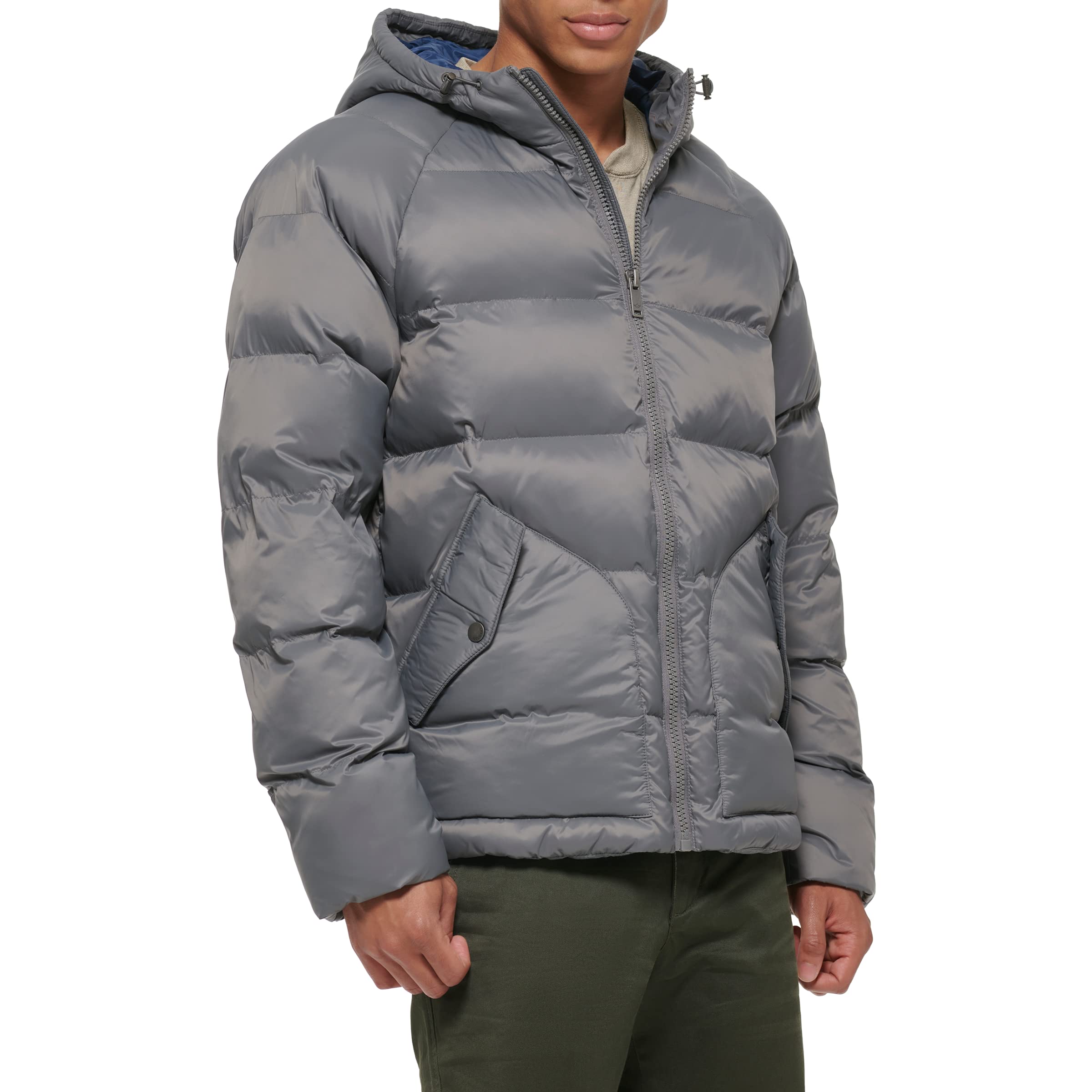 Dockers Mens Recycled Quilted Hooded Puffer Jacket Desertcart