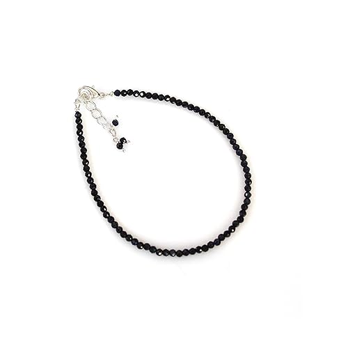 Miniatura 2 de Gempires Blue Sapphire Beads Bracelets September Birthstone 7 + 1 Inch Adjustable Bracelets For Women (Blue Sapphire)