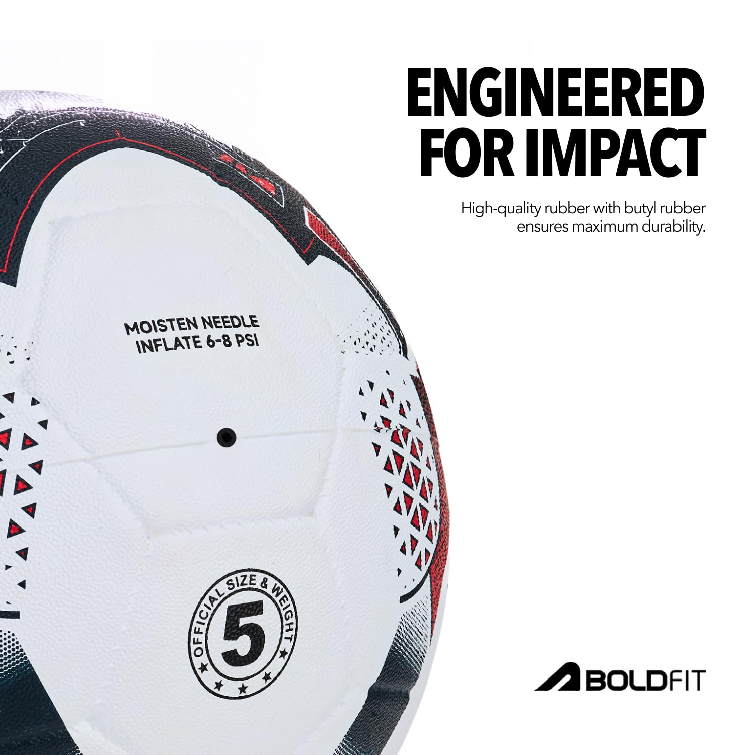 Boldfit Blaze Football Practise Foot Ball Training Match Football Size 5 Original for All Ages Group Rubber Moulded Standard Sports Foot Ball for Ground, Grass, Turf, Outdoor Waterproof 3