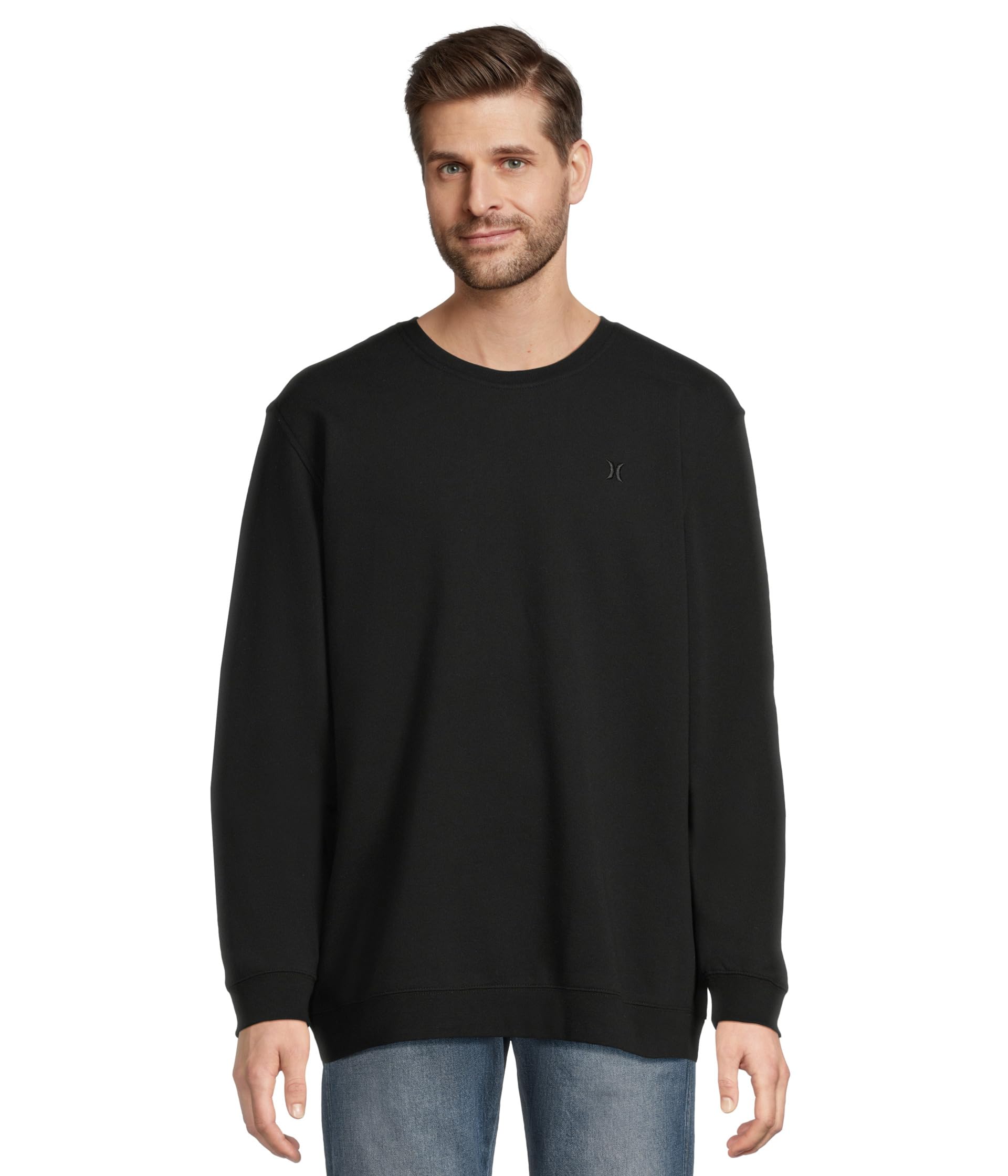 Hurley Mens Icon Crew Sweatshirt, Black, L EU