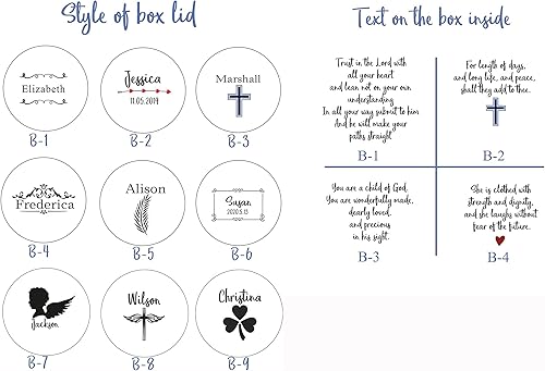 Miniatura 4 de kullder Caja de recuerdo de bautismo personalizada para confirmación de bautizo, primera comunión, caja de joyería personalizada de cerámica para