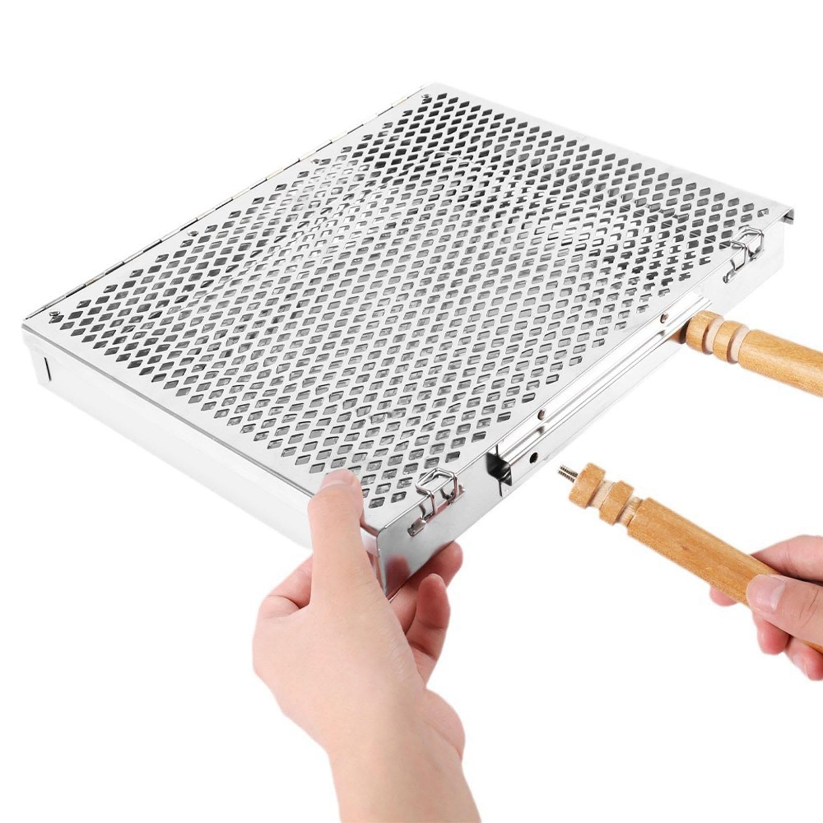 Barbecue per pesce, barbecue, cestello per barbecue, accessorio leggero in acciaio inox, griglia per barbecue e feste in campeggio
