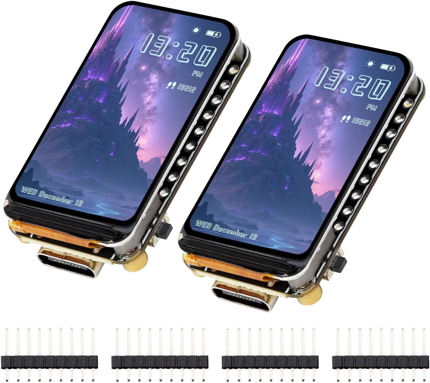Waveshare 2PCS ESP32-S3 1.47inch LCD Display Development Board, 172×320 Resolution, 262K Display Color, Supports 2.4GHz Wi-Fi/BLE 5, 240MHz LX7 Dual-core Processor, ESP32 with Display
