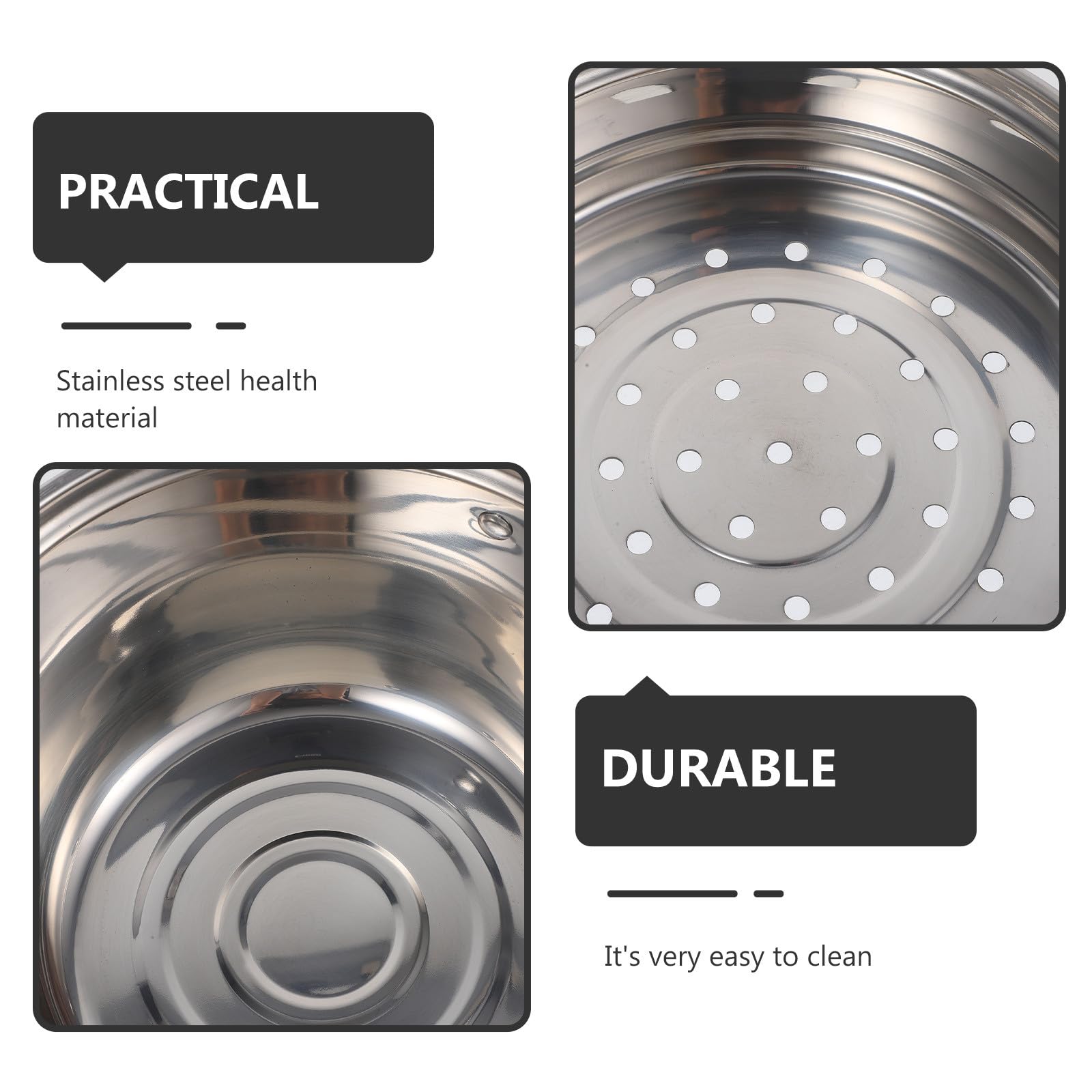 Pentola per Zuppa in Acciaio Inox 304 Antiruggine Pentola per Latte e Cottura a Vapore Compatibile Piani a Induzione Multifunzione per Uso Domestico Stili multipli