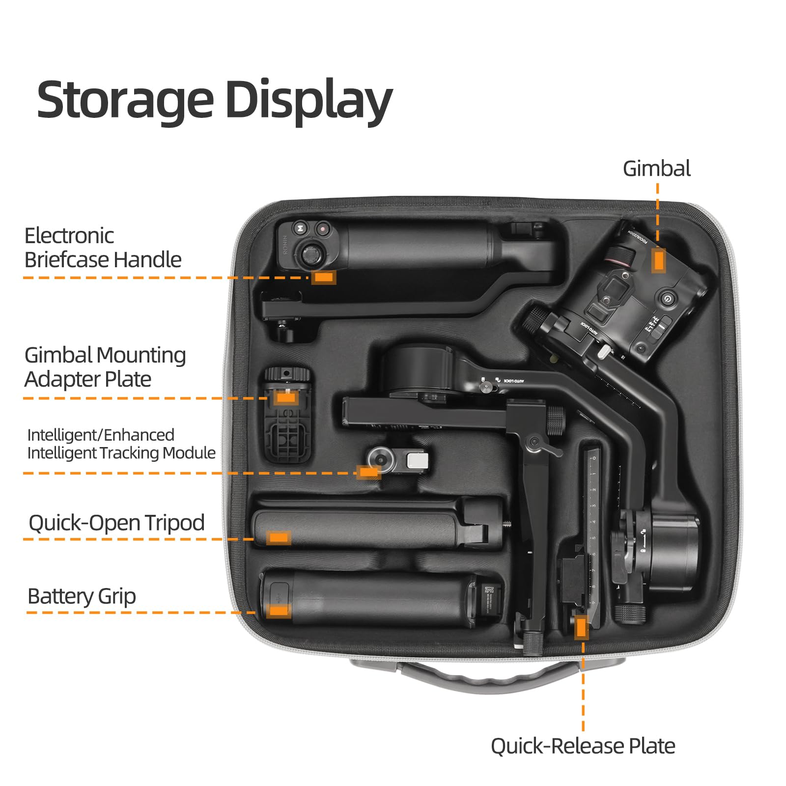 RC GearPro Borsa per DJI RS 5 | Borsa a tracolla compatibile con DJI Ronin RS5 Handheld Gimbal Stabilizer & Accessori