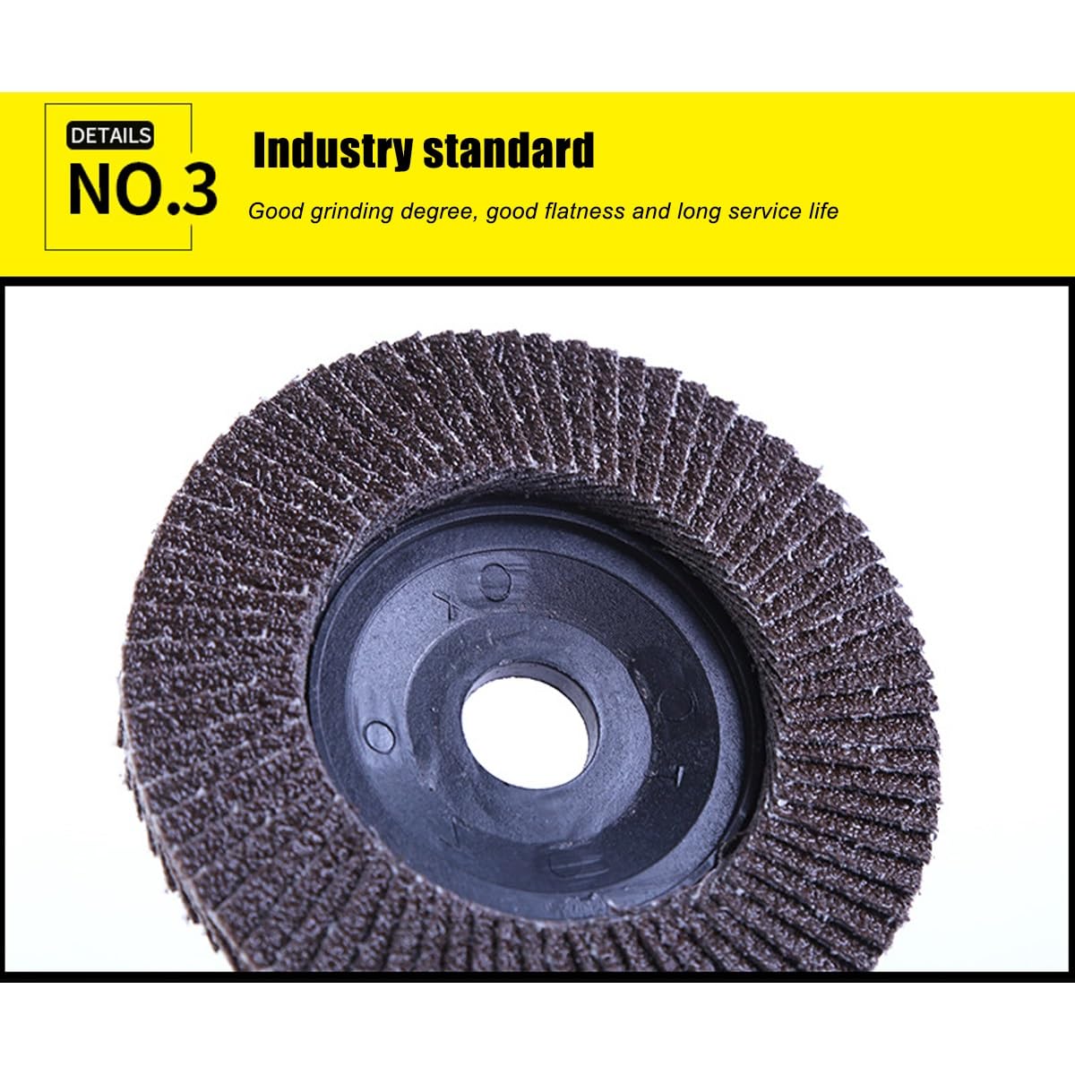 10 Stück 4-Zoll-Fächerscheiben, Körnung 60/80, Schleifscheiben for Metall, Holz, Marmor(80grit Plastic shell)