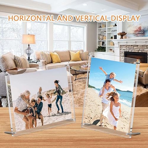 Miniatura 2 de Marcos de fotos acrílicos de 8 x 10 pulgadas, paquete de 4 marcos de fotos para pared, marcos de fotos transparentes de doble cara, marcos de fotos