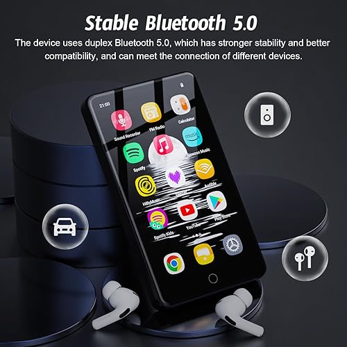 Miniatura 5 de Reproductor MP3 Android 13 de 160 GB con Bluetooth y WiFi, pantalla táctil IPS HD de 4.02 "reproductor MP4