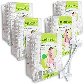 Hastes Flexíveis Cotonete Bebe Bastonetes Bellacotton Caixa C/ 250unidades (5 pacote c/ 50uni)